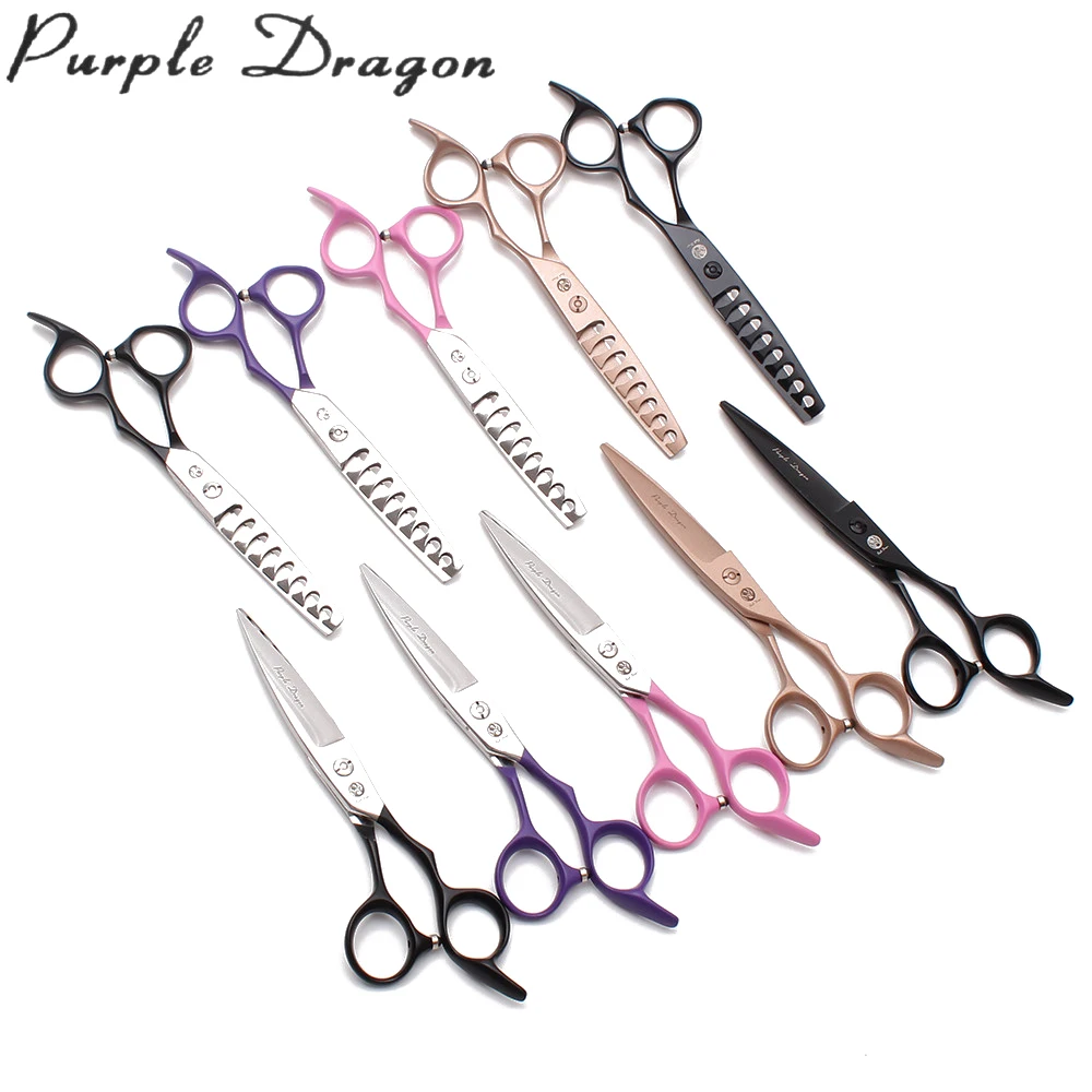 Professional Pet Scissors 6" 17.5cm 440C Purple Dragon Dog Straight Shears Thinning Grooming Kit Z9122 | Дом и сад