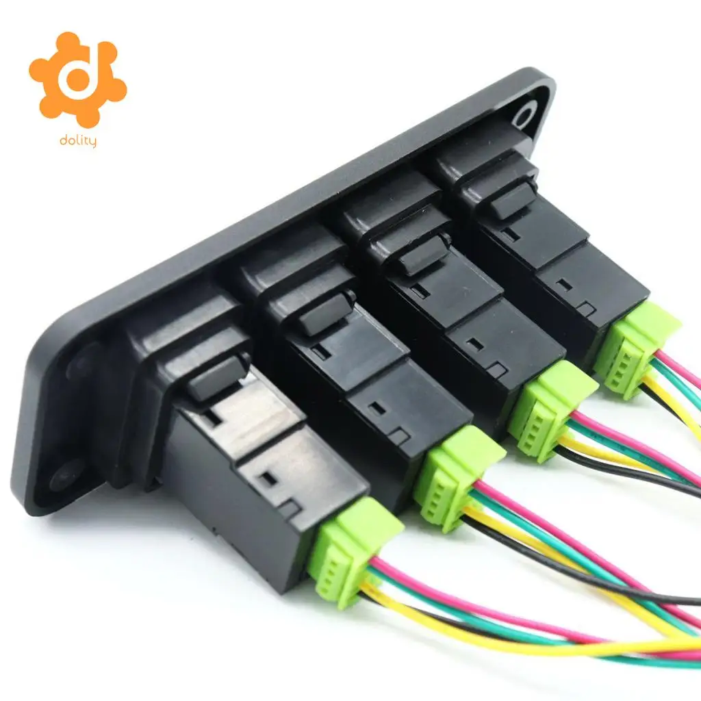 dolity Light Bar+Headlight+Low Beam+Parking Light 4 Gang Switch Panel for Toyota