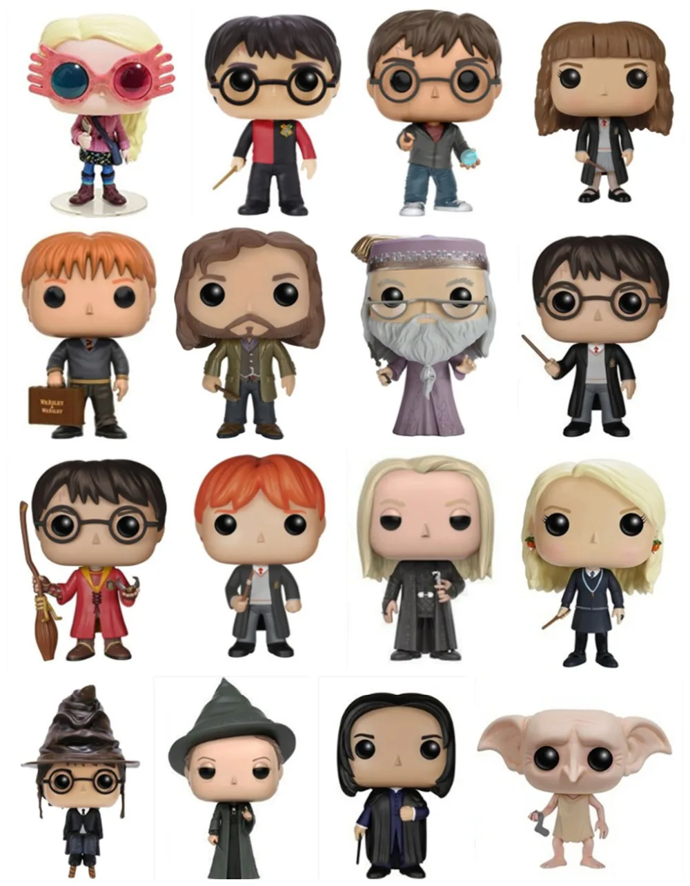 

Funko pop Official Potter Snape Rubeus Luna Dobby RON WEASLEY Action Figures Figurine Pop Collectible Model Toys Christmas Gifts