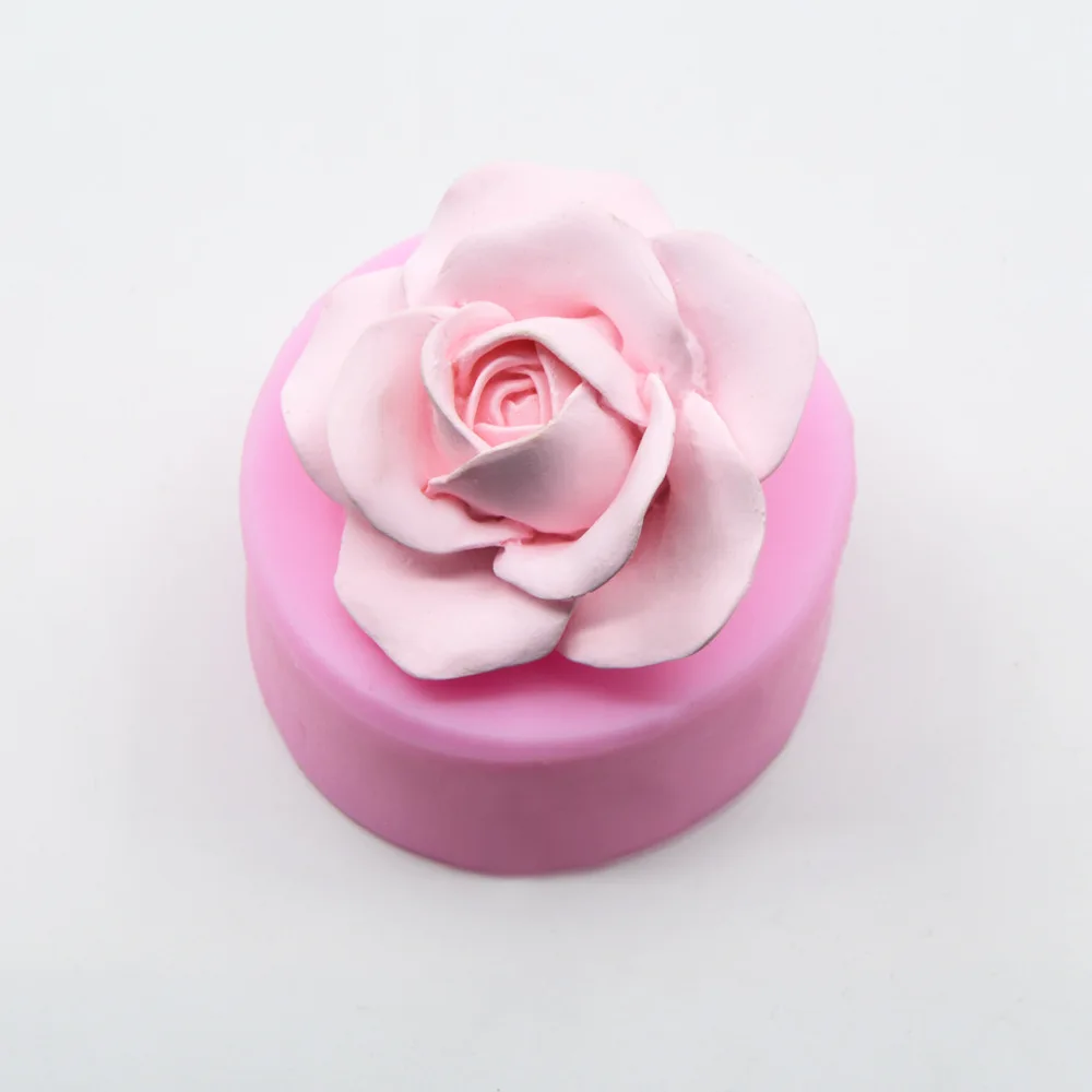 3D форма цветка розы, силиконовая форма для мыла, форма для шоколадного торта, поднос, самодельное изготовление, сделай сам, цветок, свеча, форма для свадебного торта