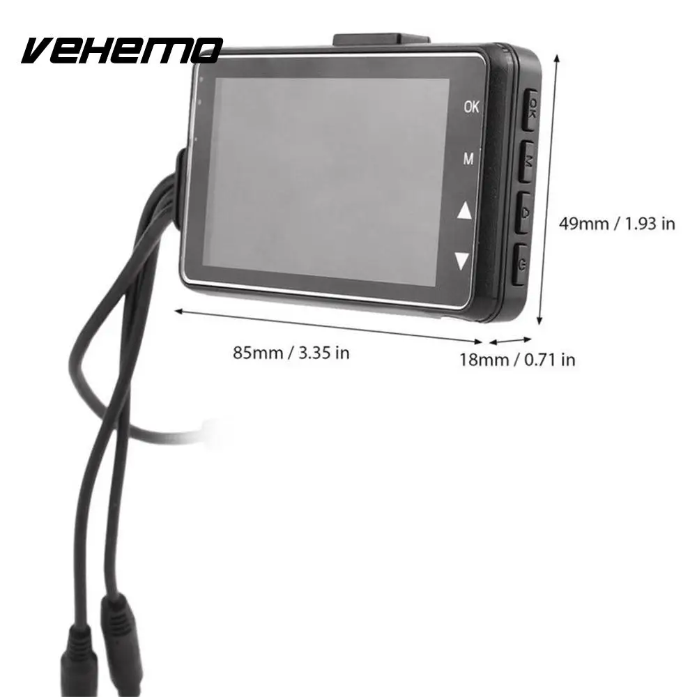 VEHEMO 3 Inch LCD Screen Video Recorder Driving