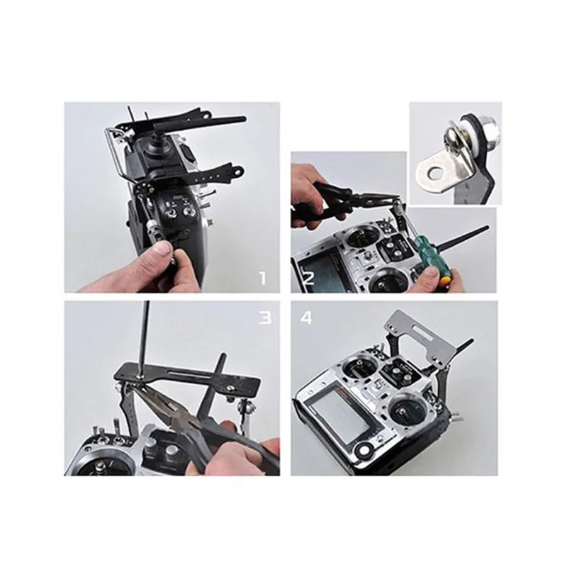 RC FPV Monitor Mount Holder Display Support Folding Glass Fiber For DJI Phantom Futaba JR WFLY Transmitter