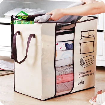 

JiangChaoBo Thicker Non-Woven Cotton Quilt Storage Bag Large Laundry Bag With A Portable Moisture-Proof Dust Bag