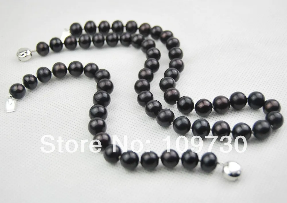 

Hot sell Noble- Jewelry 00590 Huge AAAA 10-11MM black round pearl sets (Necklace&Bracelet (A0423)