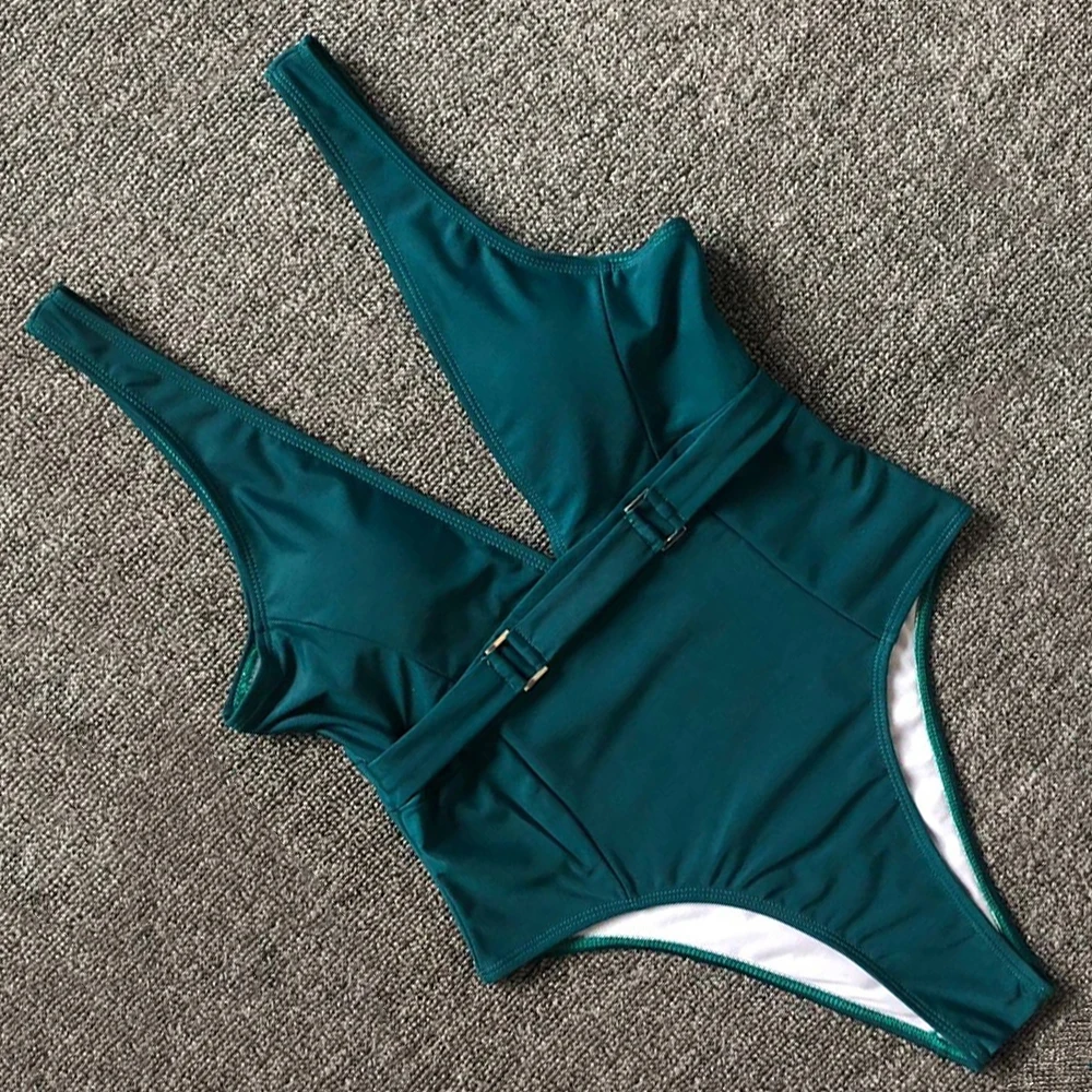 

Push Up Swimsuit One Pieces Solid Swimwear Women Push Up Bodysuit Female Padded Swimming Suit Halter Bathing Suit Swim Suits