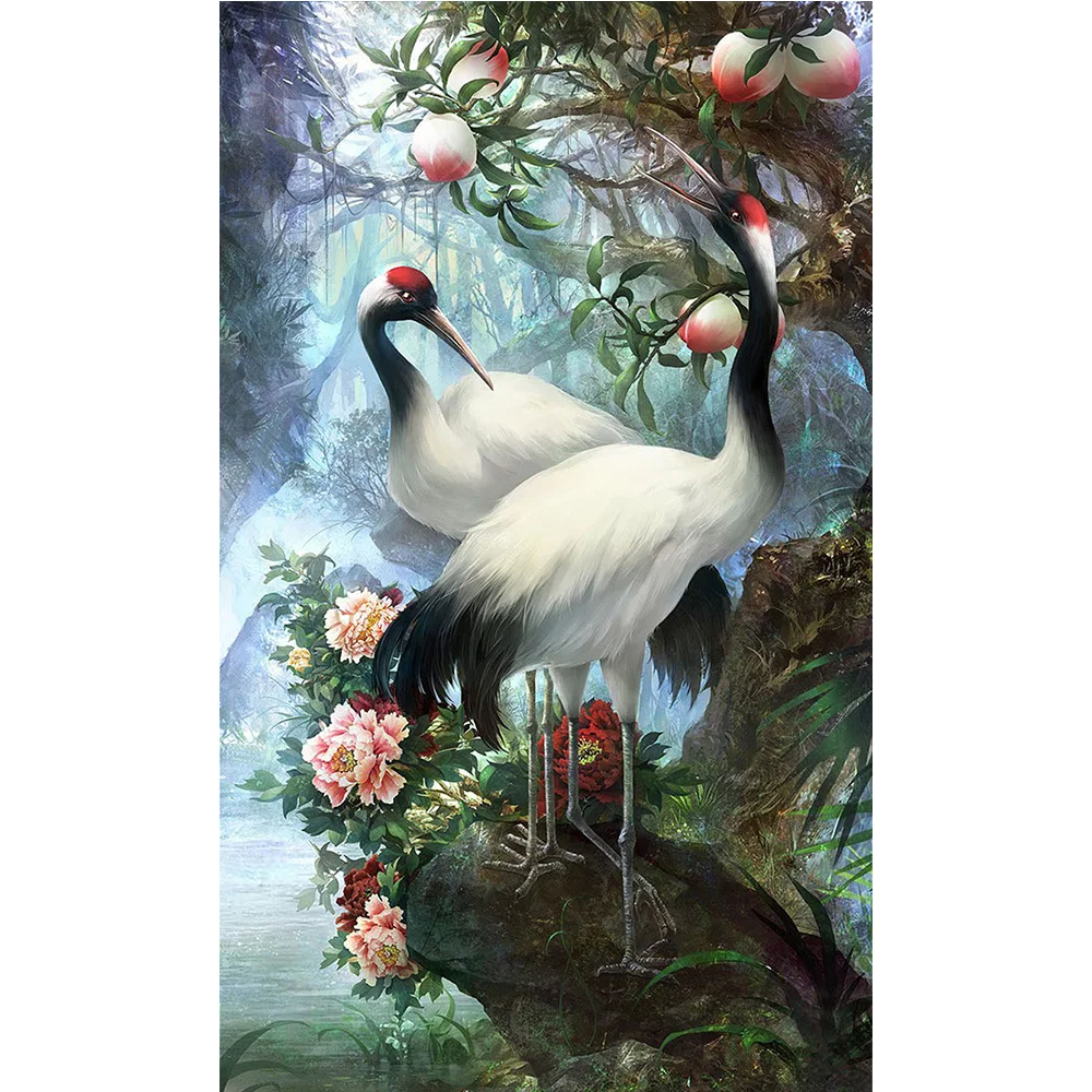 

Bird Diamond Painting Animal Round Crystal Cross Stitch Picture Diamond Embroidery Landscape Mosaic Flower Home Decoration YZ3