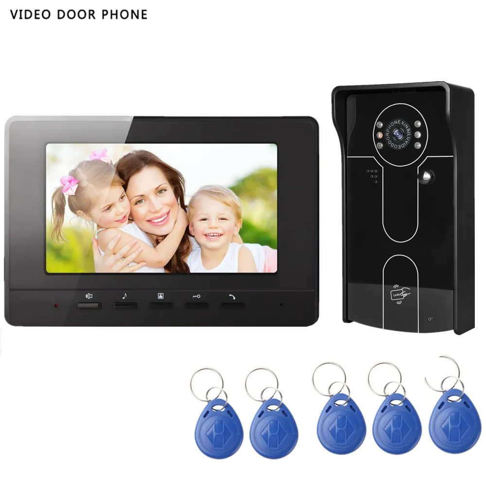 Hotsale Wire video door phone system 7inch hd screen with