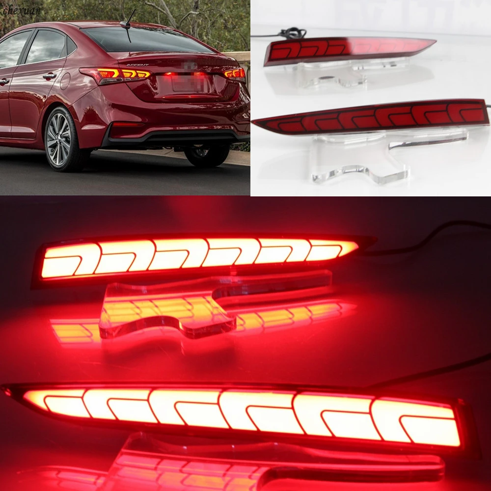 CSCSNL 1 set 12V Car LED Rear Light Tail Back Fog Light Brake Lamp