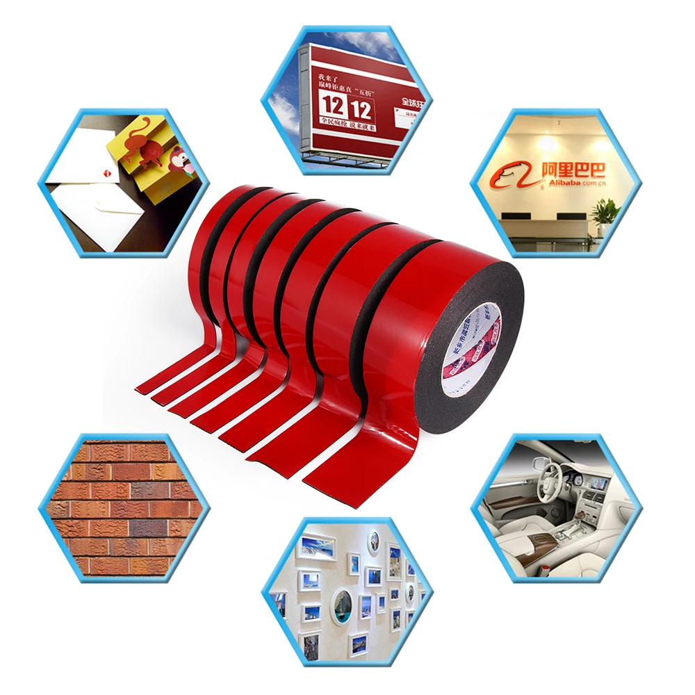 

1PC Roll 10m Strong Waterproof Adhesive Double Sided Attachment Acrylic Foam Tape For Car Trim Home Multi-Purpose Craft Supplies