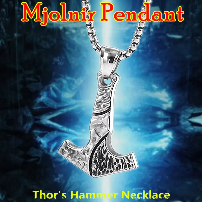Подвеска KLDY Norse Viking mjolnir ожерелье из нержавеющей стали с подвесным якорем для