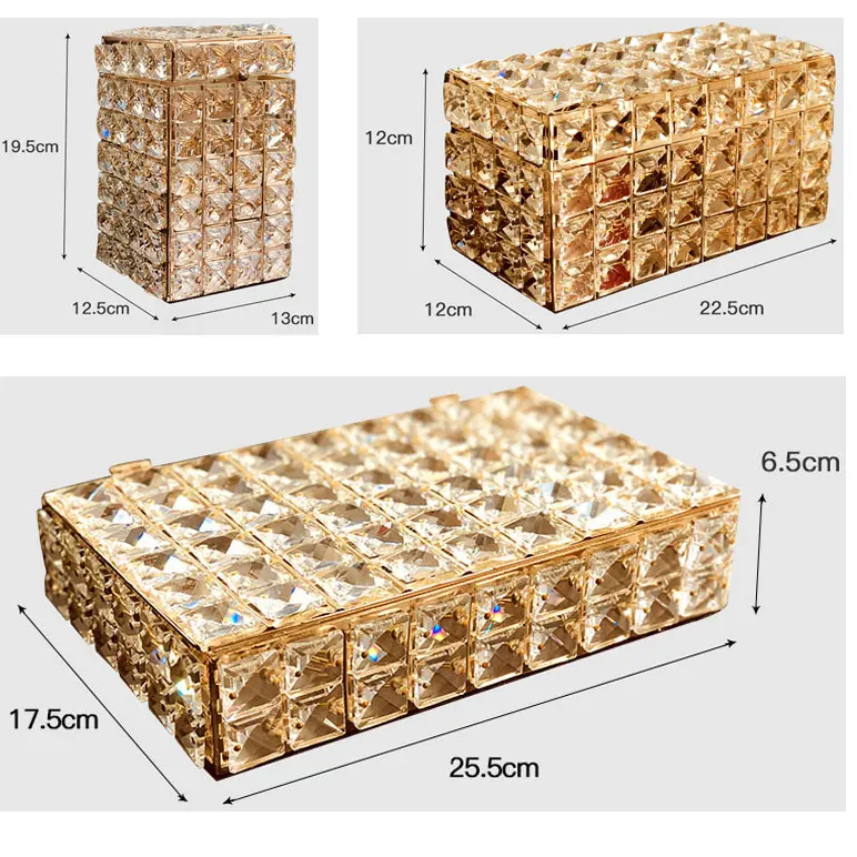 Металлический Кристалл макияж кисти Органайзер Губная Помада держатель ожерелье коробка для хранения ювелирных изделий Настольный отделочный лоток для полотенец