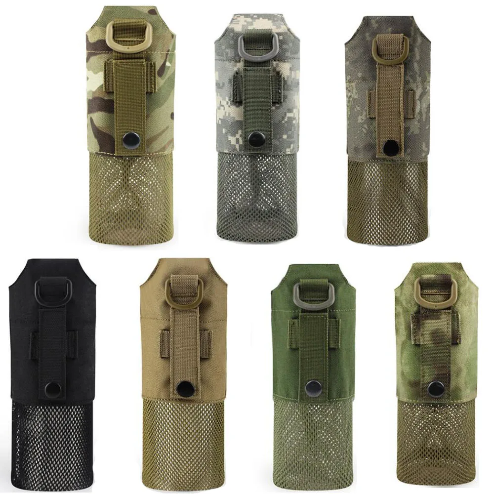 Bolsa de Garrafa de Água Tático Molle Cantina Militar Tampa Coldre Escondido Chaleira Dobrável Bolsa 10 Tático Molle Bolsa De Garrafa De Água