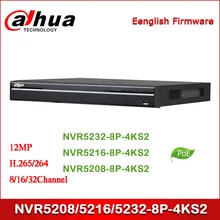 Сетевой видеорегистратор Dahua POE NVR NVR5208-8P-4KS2 NVR5216-8P-4KS2 NVR5232-8P-4KS2 8/16/32 канала 1U 8PoE 4K и H.265 Pro Сетевой Видео Регистраторы(V2.00