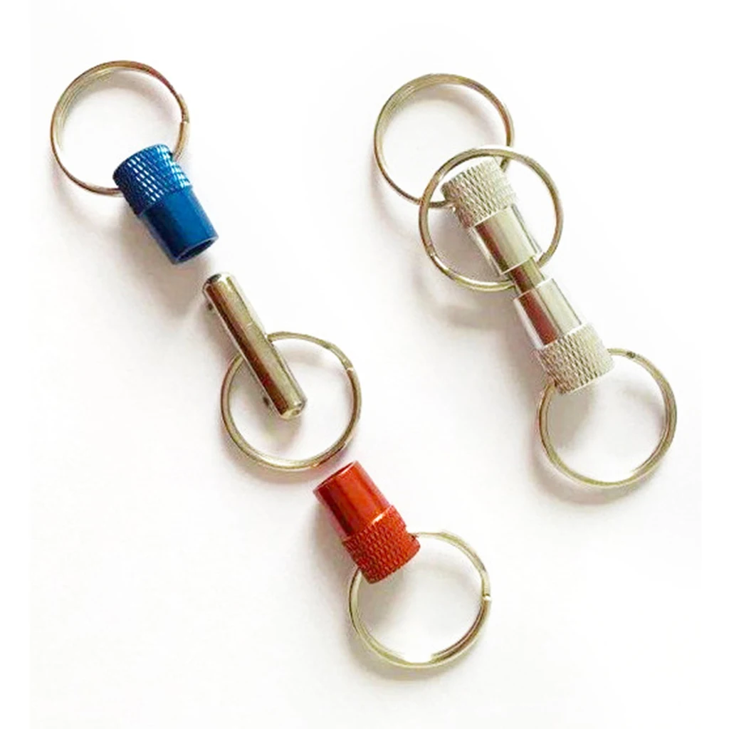 2pieces Detachable Pull Apart Quick Release Keychain Key Rings