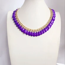 Фиолетовый Элегантный Простой Бисероплетение модное милое красивое ожерелье