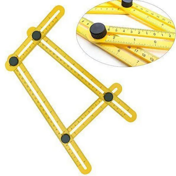 ABS пластик деятельность четыре складные измерительная линейка и дюймовые весы мульти-Функция измерения квадратная линейка
