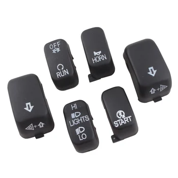 

Motorcycle Hand Control Accessories Black Chrome Switch Caps Button Covers Kit for Harley VRSC XL XR Softail Dyna FLHR FLHRC