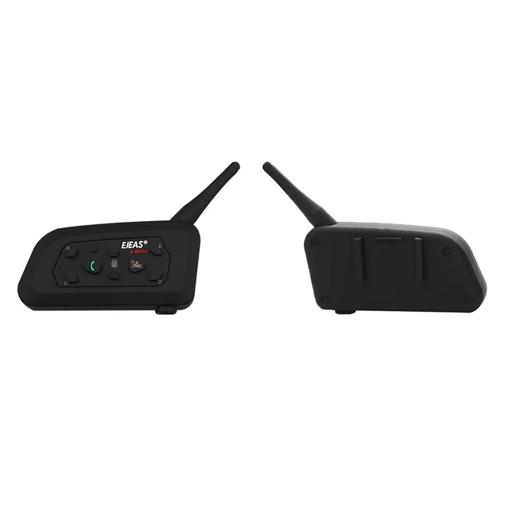 Fodsports 2 шт. V6 Pro Мотоцикл Шлемы-гарнитуры система внутренней связи по Bluetooth, 6 Riders, 1200 м беспроводное переговорное устройство BT переговорные