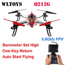 WLtoys Q212G 5.8G FPV One-Key-return & Take Off Barometer Set High RC Quadcopter with HD Monitor RTF