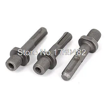 

1/2" Male Thread 65mm Long Hex Nut SDS Plus Shank Drill Chuck Adapter 3pcs