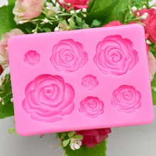 Силиконовая форма в виде розы Форма помадка форма торт декоративное устройство для шоколада кулинарная кухонная Форма аксессуары для торта инструменты# es