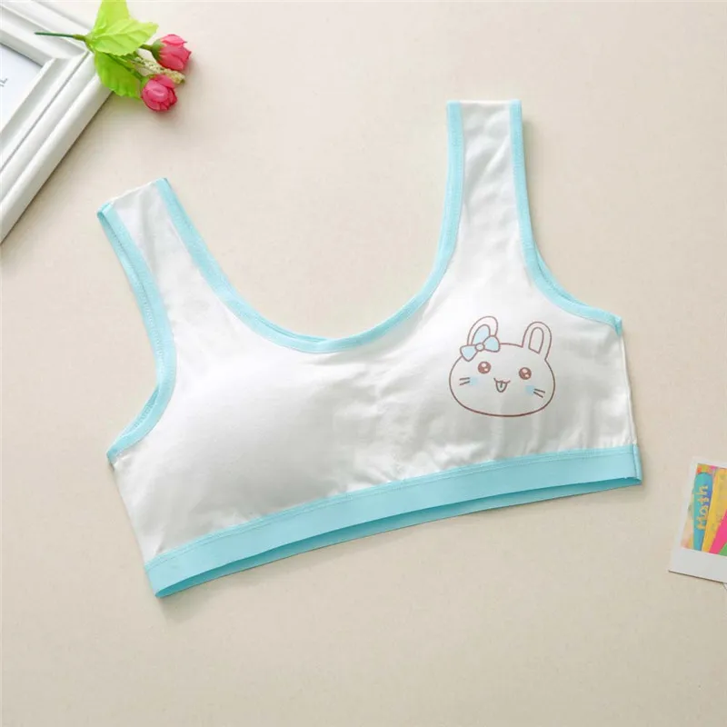 Underwear girl cotton clothes new Lovely Girls Printing Underwear Bra Vest Children Underclothes Sport Undies (22)