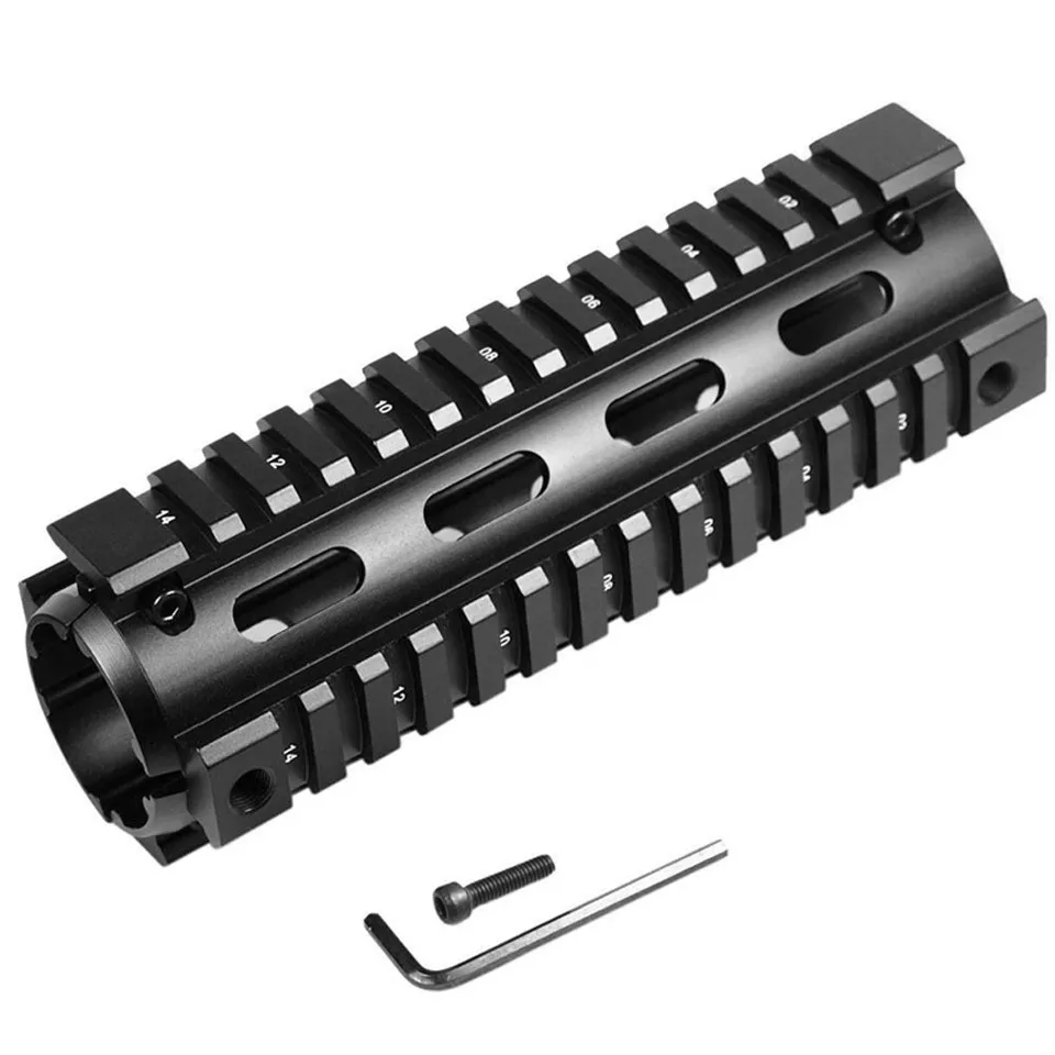 Охота Тактический Airsoft AR-15 Handguard M4 карабин 6,7 дюймов RIS Quad Rail 2 шт. Drop-в Пикатинни крепления винтовка