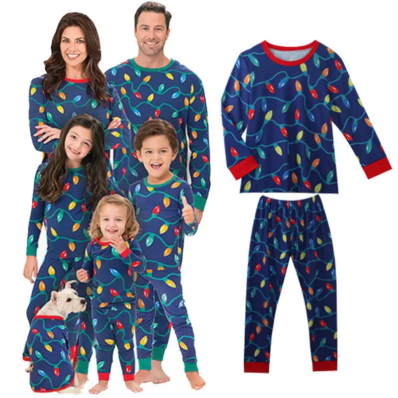 Family Matching Christmas Pajamas Set Men Women Adult Kids