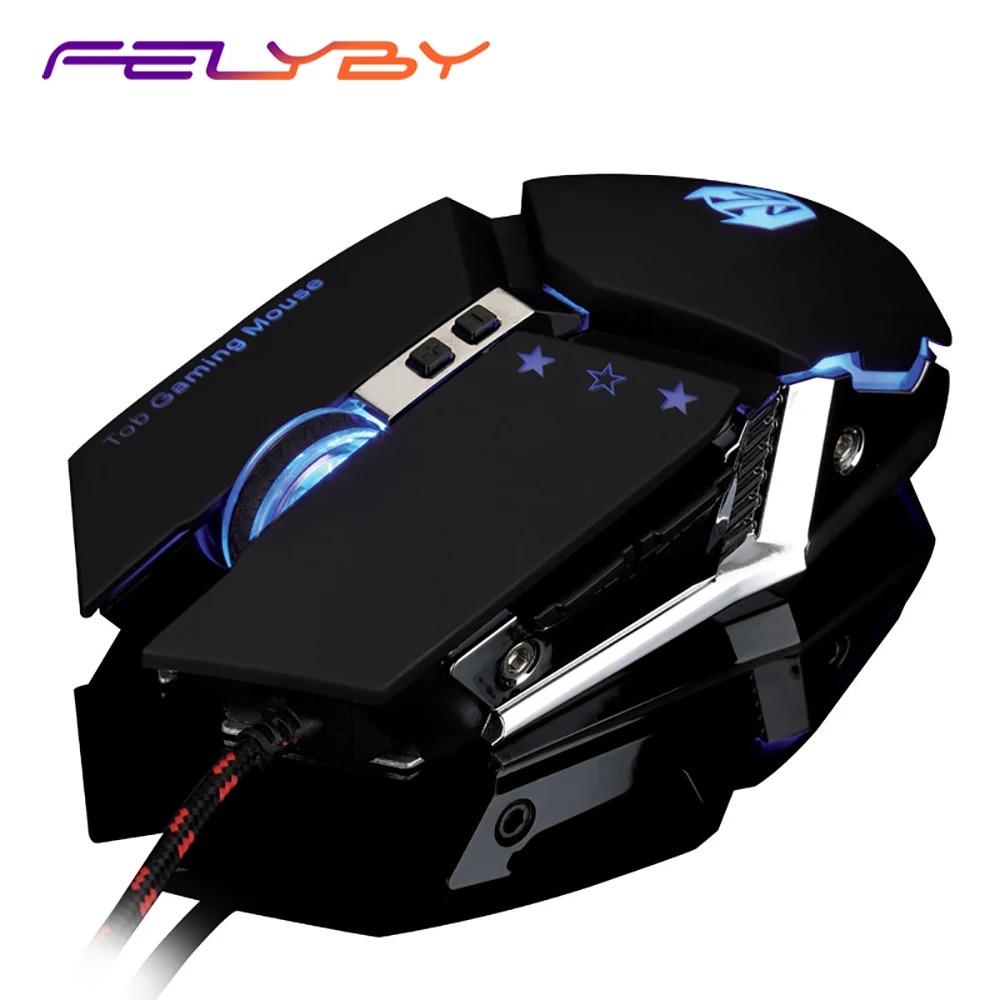 

FELYBY T06 professional mechanical wired metal gaming mouse for computer and laptop 3200DPI 8 button competitive mouse