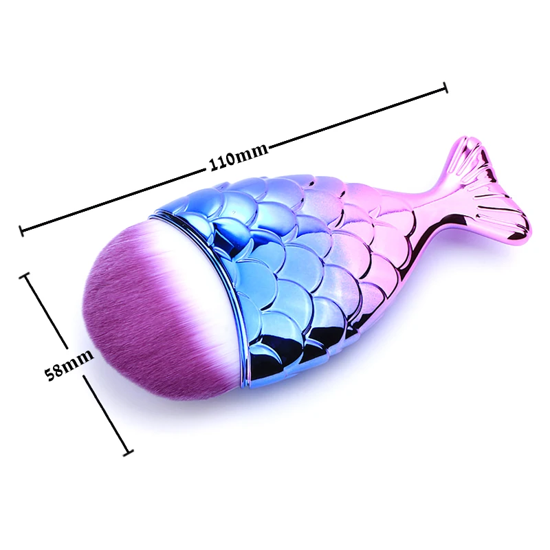 Распродажа, Модные кисти для макияжа в виде русалки, пудра, румяна, основа для макияжа, косметические инструменты, рыбная кисть, контур, BB крем, кисти для макияжа