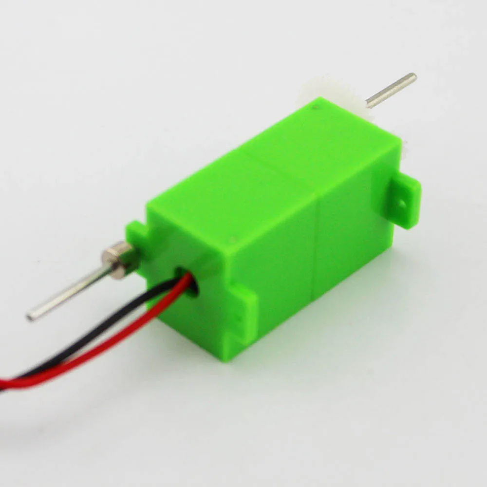 Green box 180 reducer,180 gear motor 3-7V DIY Car model Gear reduction frame micro gear motor reducer,Double shaft