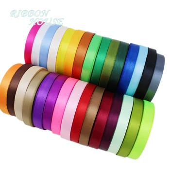 

(25 yards/roll) 1/2" (12mm) Single Face Satin Ribbon Webbing Decoration Gift Christmas Ribbons
