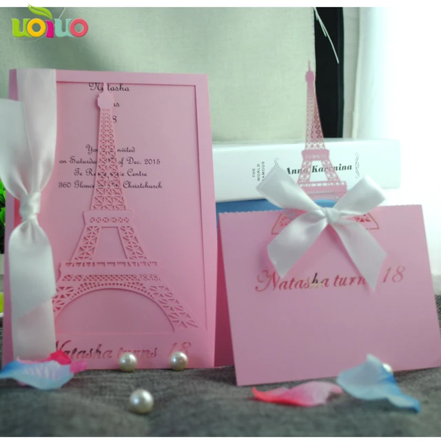 Eiffel Tower Invitations Laser Cut Latest Wedding Design Eiffel Tower Invitations Laser Cut Latest Wedding Design Birthday Invitation Card