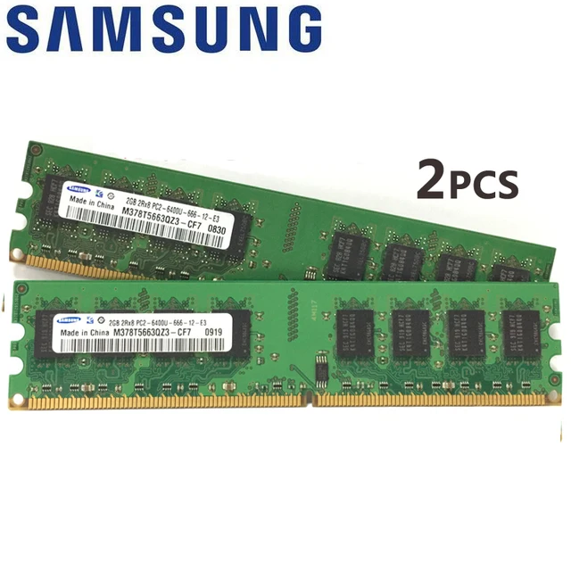 Special Offers Samsung 2x Dual-channel 2GB (1GBX2) 4GB (2GBX2) PC2 DDR2 ECC Desktop memory 667 800 MHZ 5300 6400 1GB 2GB RAM 2G 800MHZ Module 