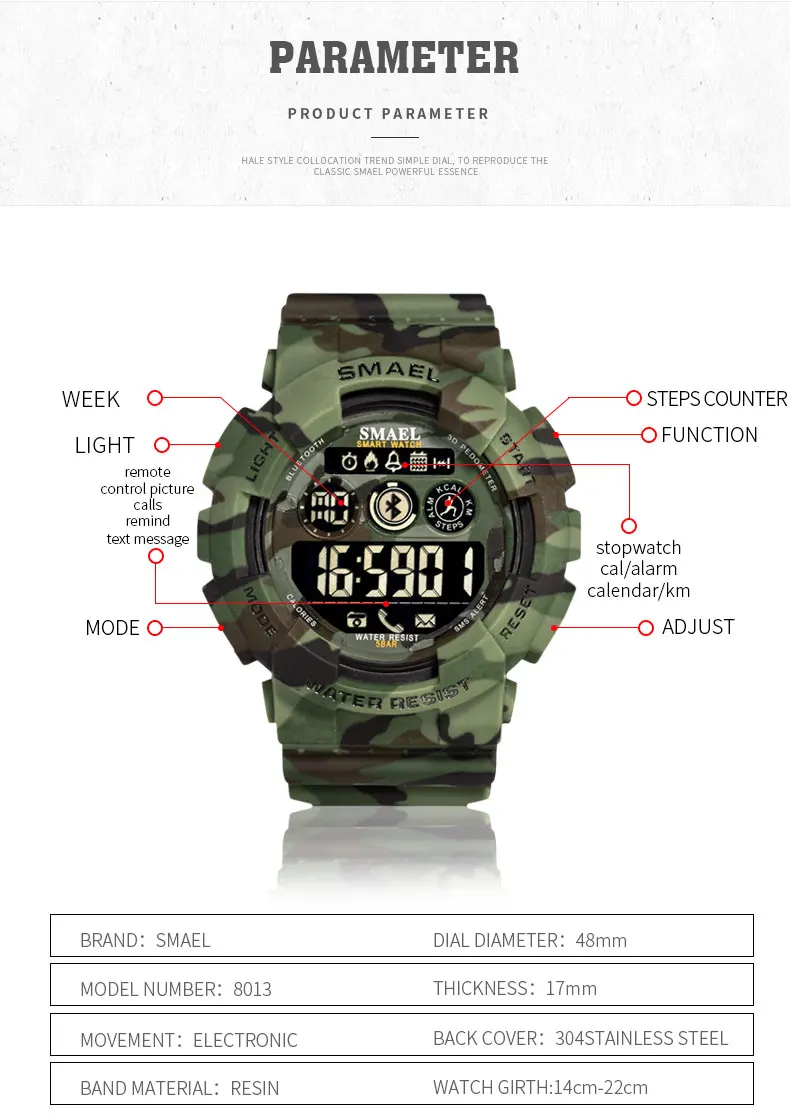 prova dwaterproof água relógios do exército esporte