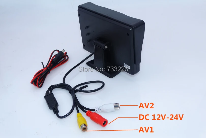 2 In 1 Car Parking Assistance System 4.3 Inch TFT LCD Car Reverse Mirror Rearview Monitor + 8 LED Lights Car Rear View Camera