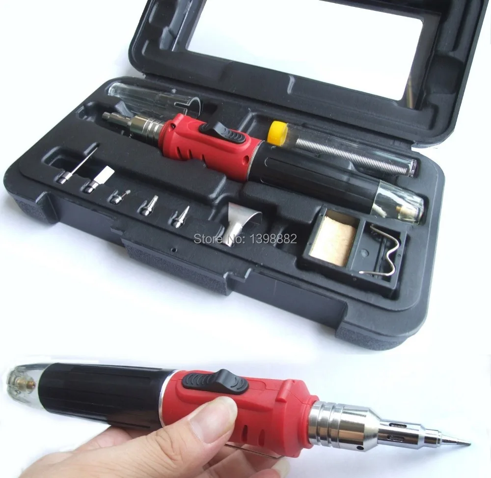 10 in 1 Professional Butane Gas Soldering Iron Kit Welding