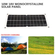 Portable Solar Panel Solar Generator Emergency Power Supply Outdoor Travel Solar Light 10W 18V USB+DC Port