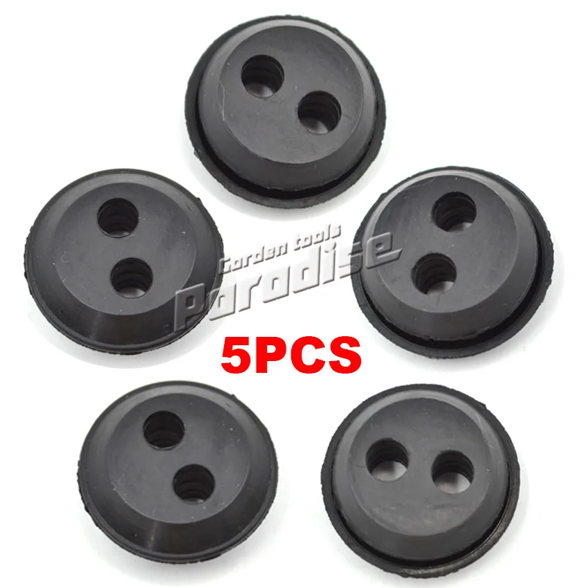 Brush Cutter Fuel Tank Pipe Rubber Tubing Stopper Oil Plug with 2 Hole