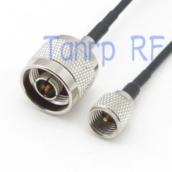 10pcs 8in mini UHF male PL259 plug to N male plug RF connector adapter 20CM Pigtail coaxial