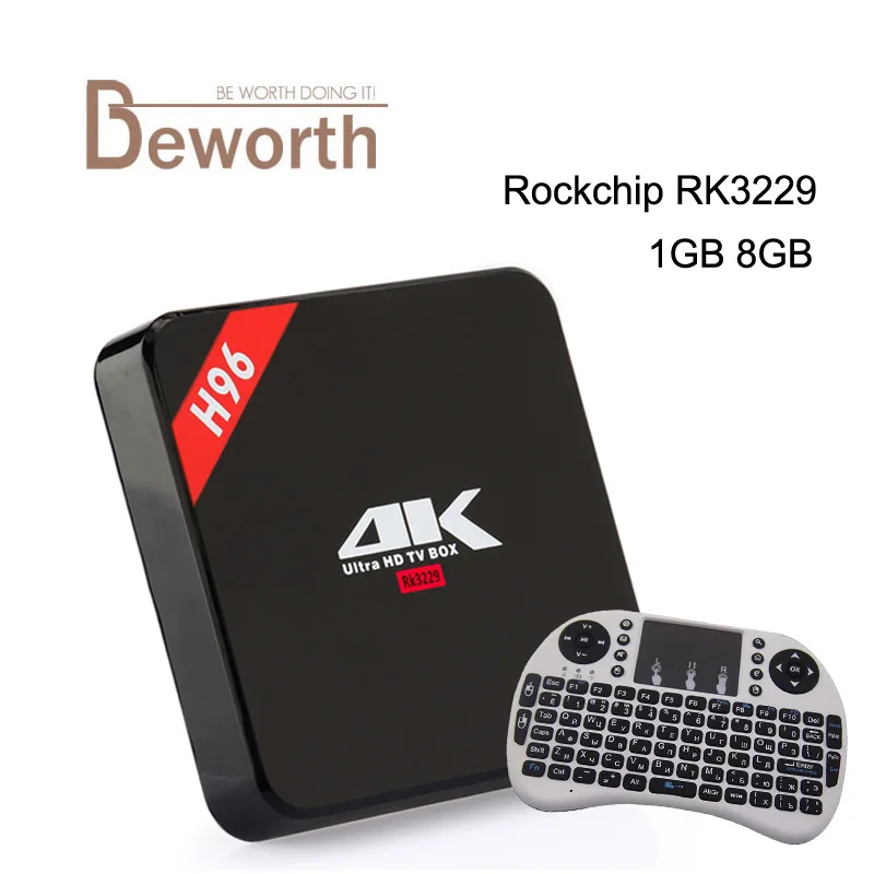 

H96 Android TV Box Rockchip RK3229 Quad Core Android 6.0 1G/8G 1080P IPTV Set Top Box HDMI 2.4G WIFI 3D 4K Smart Media Player