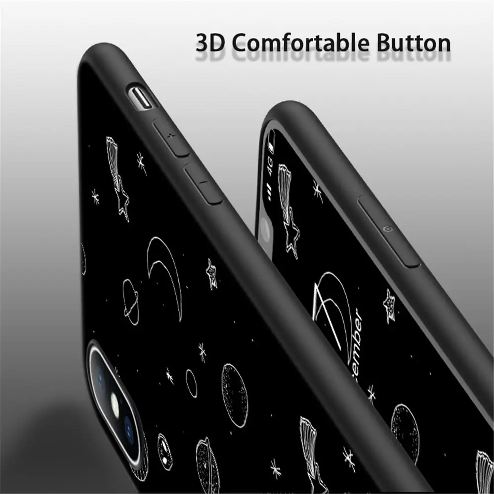 Силиконовый чехол для телефона Ottwn для iPhone 11, 7, 8, 6, 6S Plus, X, с изображением звезд, букв, пространство для iPhone XR, XS, Max, 5, 5S, SE, X, мягкая задняя крышка из ТПУ