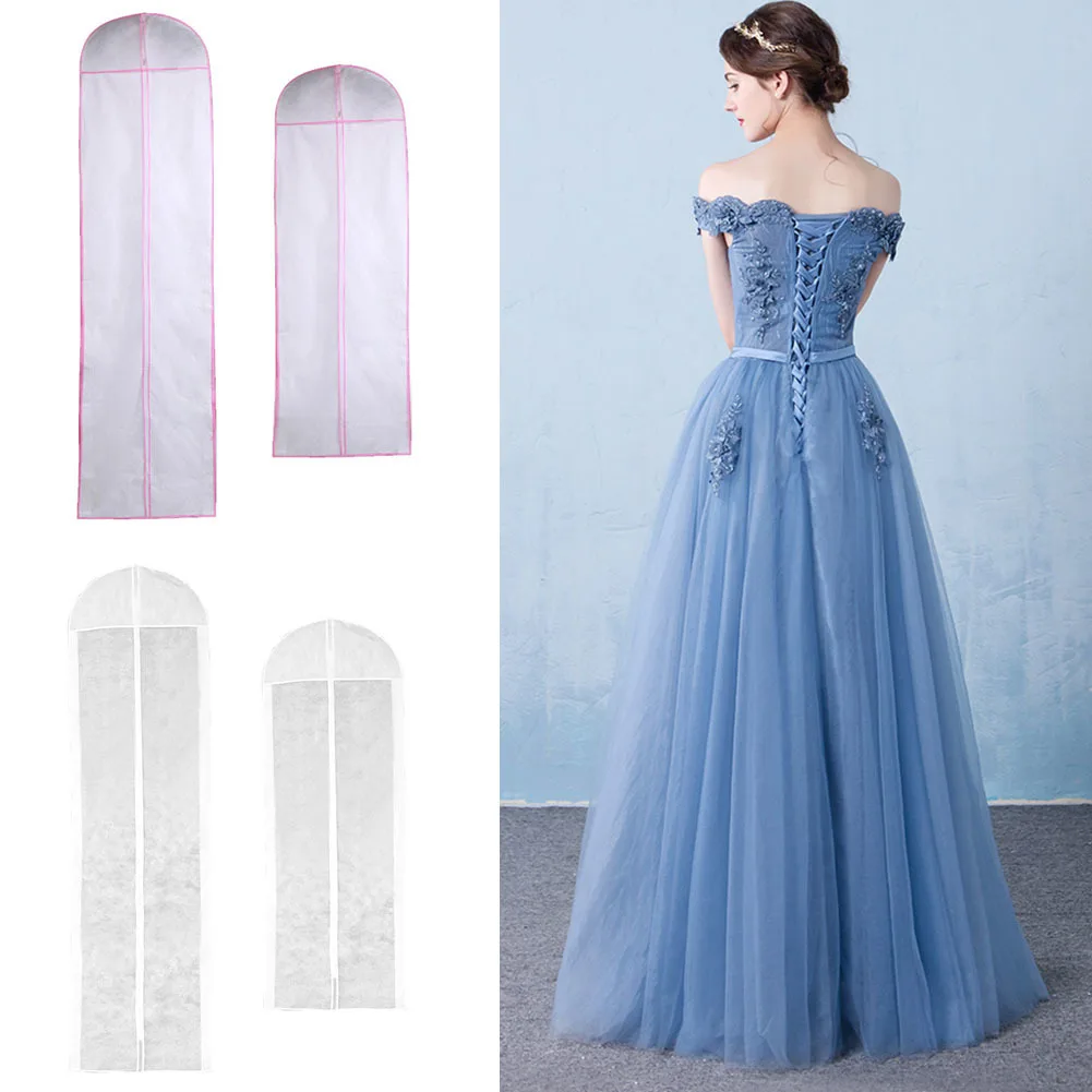 

150/180cm Long High Quality Long TRAIN Wedding Dess Dust Bag Evening Dress Dust Cover Bridal Garment Storage Bag