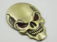 

SUKO Hot sale 1PC NEW Creative Cool Personalized 3D Car Sticker Zinc Alloy Devil Skull Bone head Auto Metal Emblem Badge Decal