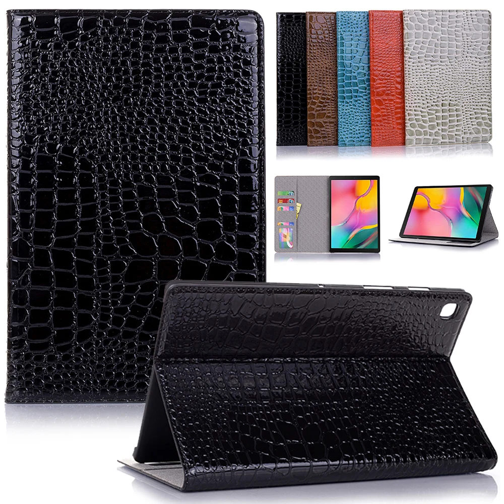 

Case Cover For Samsung Galaxy Tab S5e 10.5'' 2019 SM-T720 T725 T720 Luxury Crocodile Grain Leather Flip Case Tablet Stand Cover