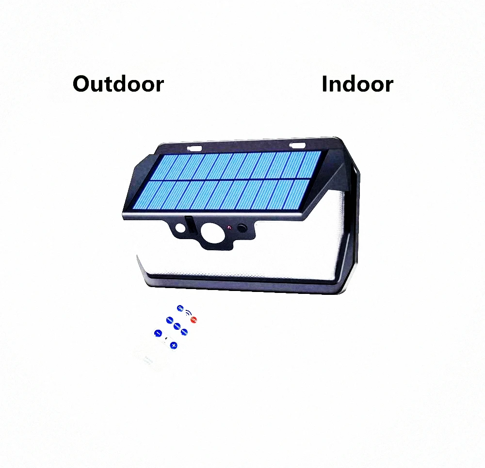 55 leds Solar light remote control radar 3 side lighting usb port ip65 smart led lamp Outdoor Garden street patio yard wa | Освещение