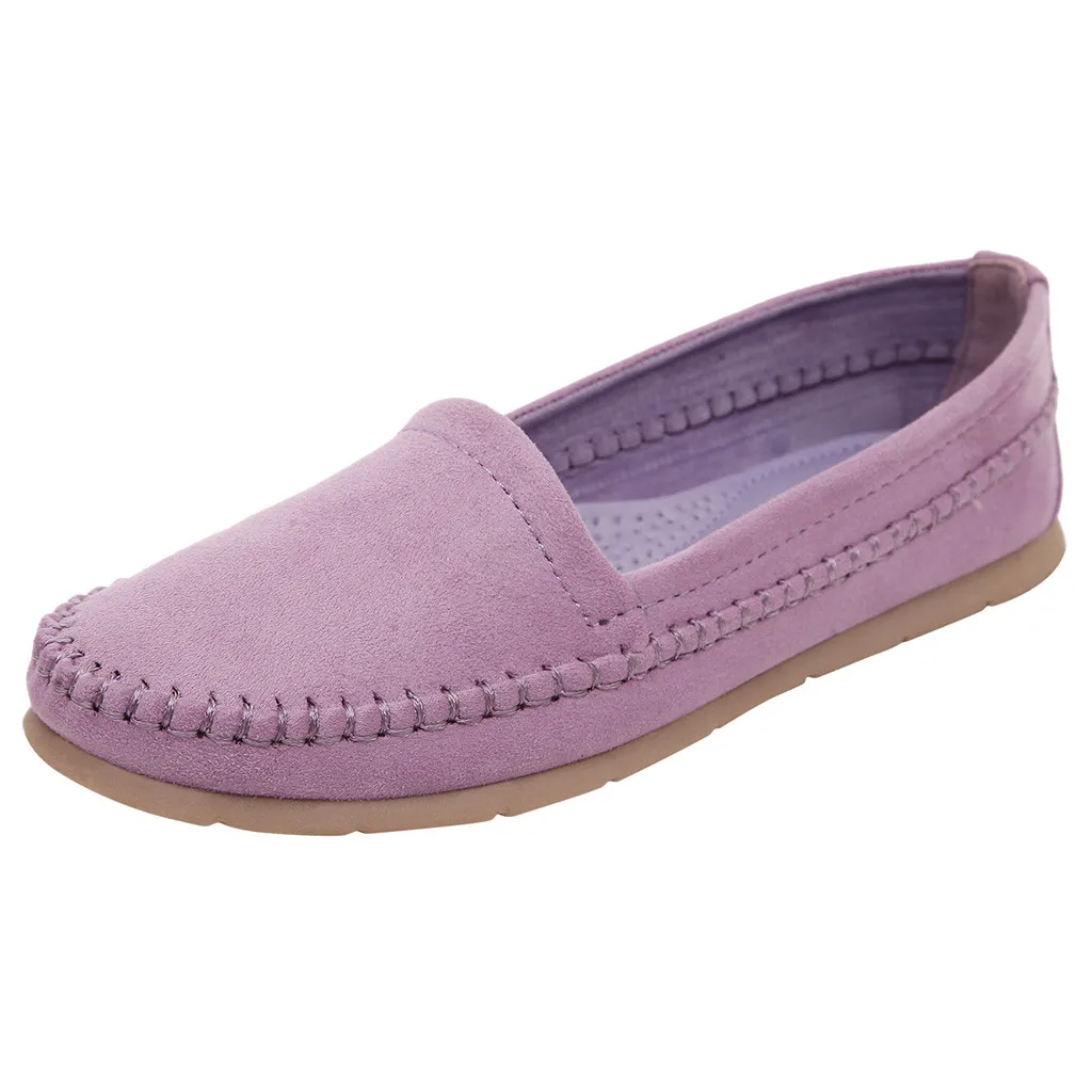 

New Casual Outdoor Toe Flat High Quality Women's Round Head Casual Single Shoes Non-slip Lazy Shoes Wild Peas Shoes 2019