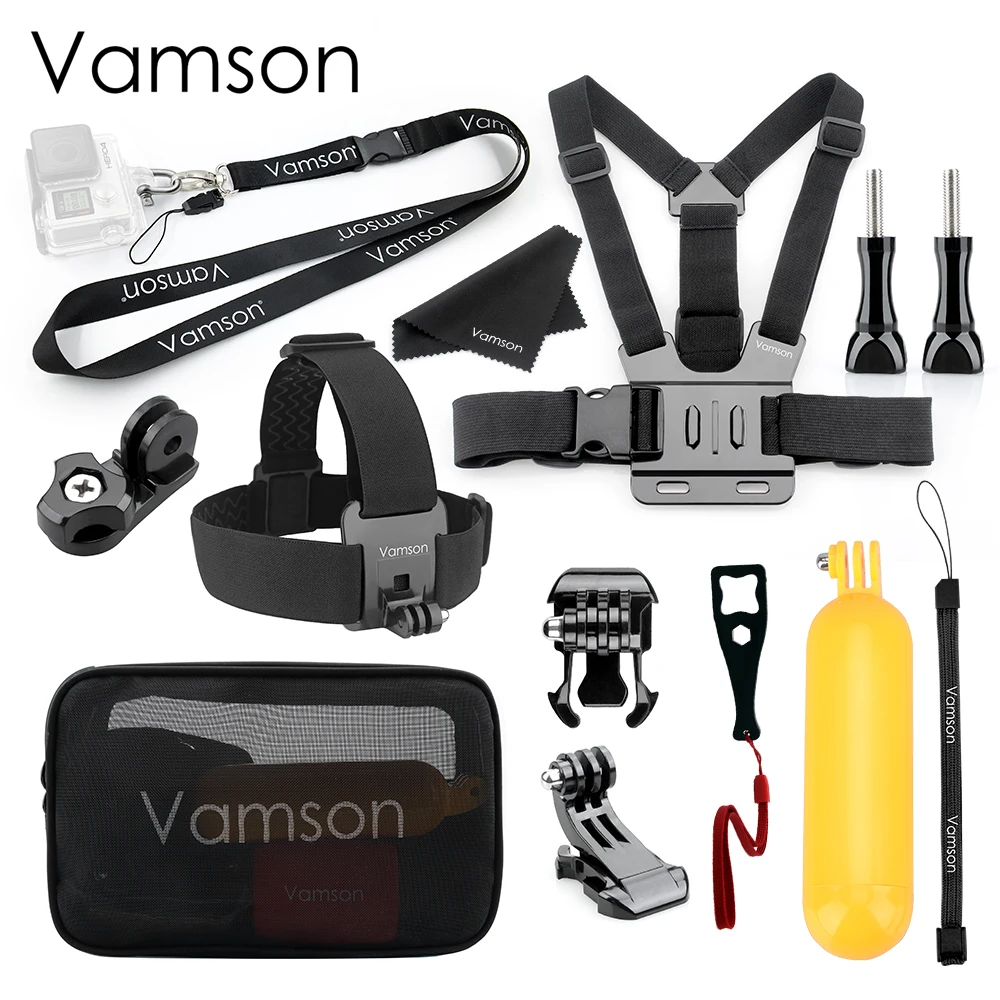

Vamson for Gopro Accessories Hero 7/6/5 Black Head Chest Strap Kit for DJI OSMO Action Camera for Xiaomi yi4K VS16