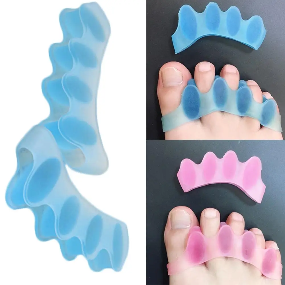 

1 Pair Silicone Toe Straightener Separator Bunion Relief Brace Corrector Foot Treatment Foot Care Tools