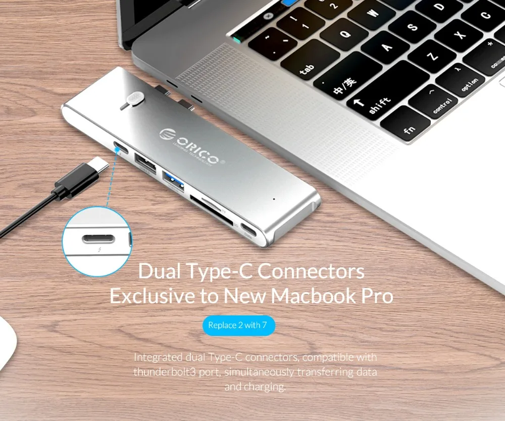 ORICO USB HUB Тип C к HDMI TF SD 3,0 Thunderbolt 3 адаптер для Apple Macbook Pro ноутбук Планшетные ПК